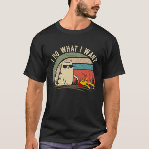 Camiseta Vintage Da MeowCat Red Cup Eu Faço O Que Quero Gat