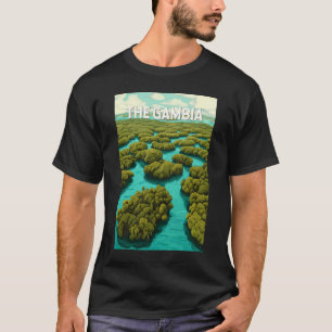 Camiseta Vintage da Viagem de Ilustração da Gâmbia
