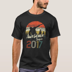 Camiseta Vintage Dabbing incrível desde 2017 6 Birthday Bo