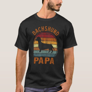 Camiseta Vintage Dachshund Papa Weenie Wiener Cog Papa fath
