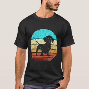 Camiseta Vintage Dachshund Silhouette 60s 70s