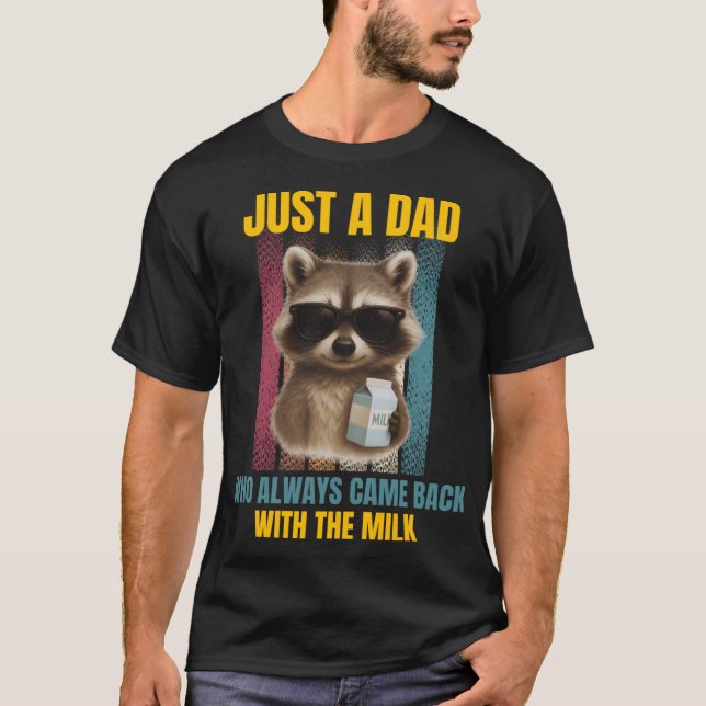 Camiseta Vintage Dad Jokes Funny Dad Raccoon funny (Frente)