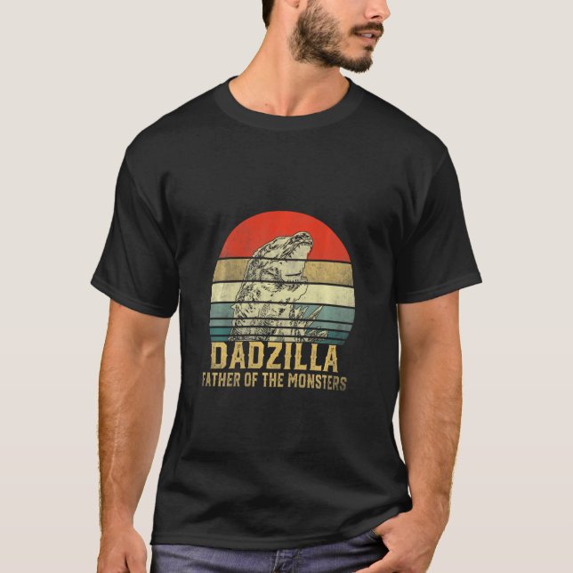 Camiseta Vintage Dadzilla Pai Dos Monstros Shirt Funn (Frente)