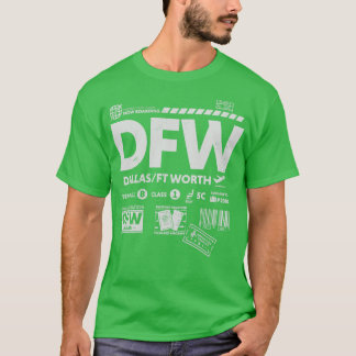 Camiseta Vintage Dallas Fort Wort DFW Airport Code Viagem
