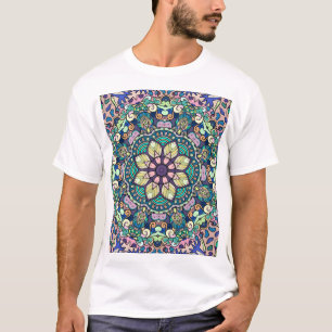 Camiseta Vintage Damask: Padrão Elegante Sem Olho