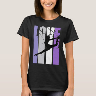Camiseta Vintage Dance Live Love Dance Coach Mulheres Cores