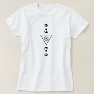 Camiseta Vintage Dark Moon Star Black Sun Retro Magic