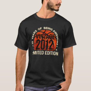 Camiseta Vintage De 10 Anos 2012 Limited Edition 10Th B-Da