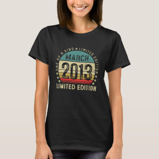 Camiseta Vintage de 10 anos março de 2013 10º aniversário 3