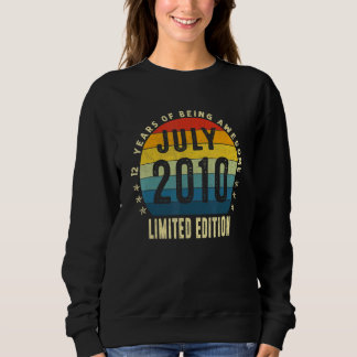 Camiseta Vintage de 12 anos julho de 2010 12 Classic