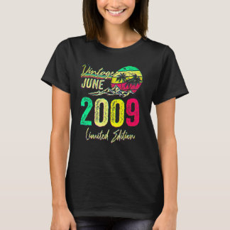 Camiseta Vintage de 13 anos junho de 2009 13 Aniversário