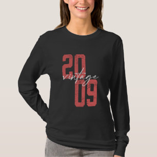 Camiseta Vintage de 15 anos 2009 Decoração de Aniversário d