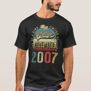 Camiseta Vintage de 15 anos novembro de 2007 15 Birthday M