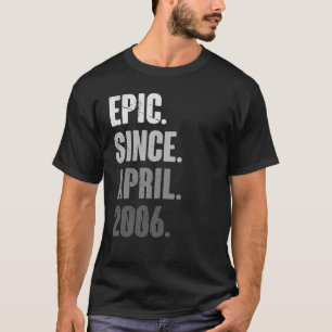 Camiseta Vintage de 17 anos 2006 abril Aniversário 17º Deco