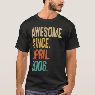 Camiseta Vintage de 17 anos abril de 2006 17º aniversário 2