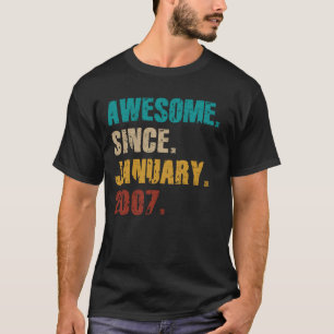 Camiseta Vintage de 18 anos é incrível desde janeiro de 200