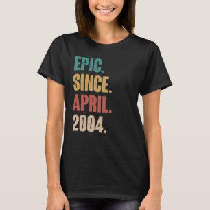 Camiseta Vintage de 19 anos 2004 Aniversário 19º Decoração
