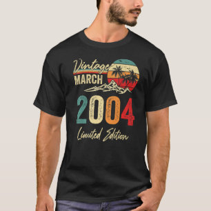 Camiseta Vintage de 19 anos março de 2004 19th Birthday Men