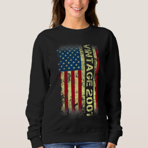 Camiseta Vintage de 21 anos 2001 American Flag 21rua Birth