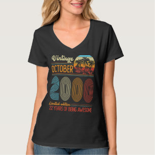 Camiseta Vintage de 22 anos outubro de 2000 22º dia