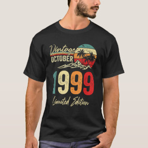 Camiseta Vintage de 23 anos outubro de 1999 23º aniversário