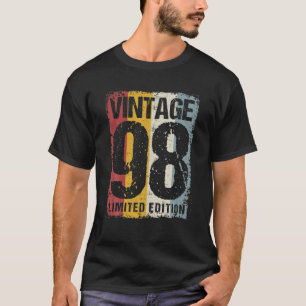 Camiseta Vintage De 24 Anos 1998 24ª Decoração De Aniversár