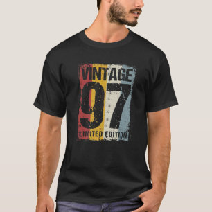 Camiseta Vintage de 25 anos, 1997, Decoração de aniversário