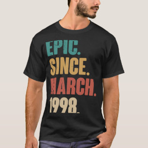 Camiseta Vintage de 25 anos 1998 25 de aniversário