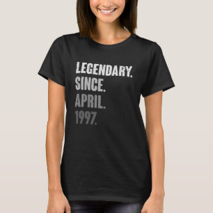 Camiseta Vintage de 26 anos 1997 Aniversário de 26 de abril