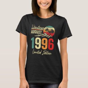 Camiseta Vintage de 26 anos agosto de 1996 26º aniversário