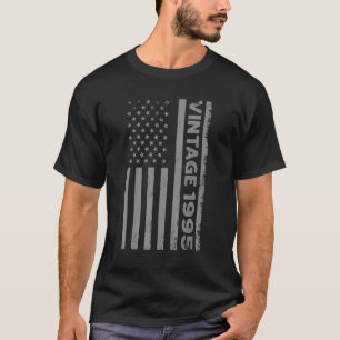 Camiseta Vintage de 27 anos 1995 American Flag 27th Birth