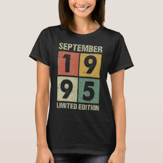 Camiseta Vintage de 27 anos setembro de 1995 27º aniversári