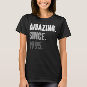Camiseta Vintage de 28 anos 1995 Aniversário 28º Decoração