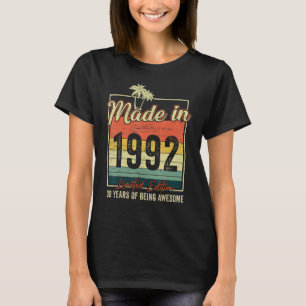 Camiseta Vintage de 30 anos 1992 aniversário de 30 anos 54