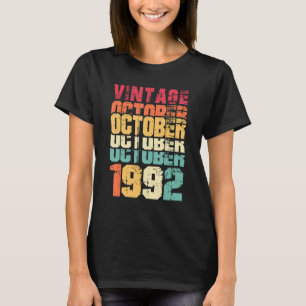Camiseta Vintage de 30 anos, outubro de 1992, aniversário d