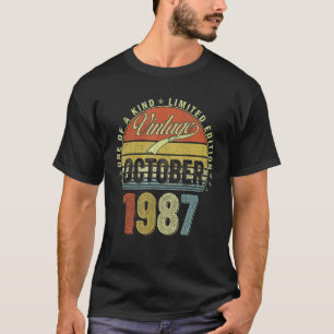 Camiseta Vintage de 35 anos outubro de 1987 35º aniversário