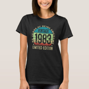 Camiseta Vintage de 40 anos 1983 Limited Edition 40th Bir