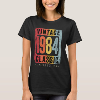 Camiseta Vintage de 40 anos 1984 Decoração do aniversário d