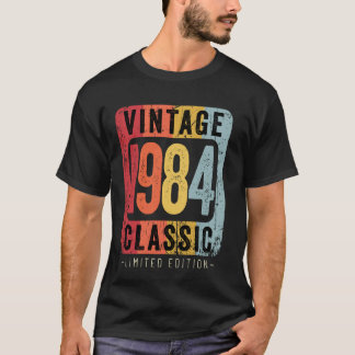 Camiseta Vintage de 40 anos 1984 Decoração do aniversário d
