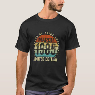 Camiseta Vintage de 40 anos março de 1985 Retro aniversário