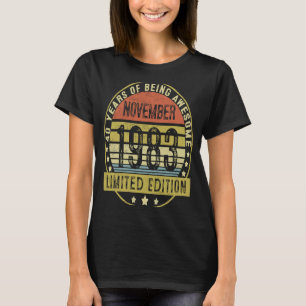 Camiseta Vintage de 40 anos novembro de 1983 aniversário de