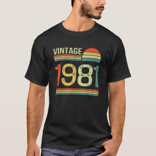 Camiseta Vintage De 42 Anos De 1981 Feita Em 1981 42º Nasci