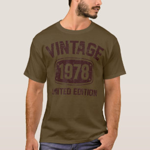 Camiseta Vintage de 44 anos 1978 Limited Edition 44 Bir