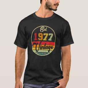 Camiseta Vintage de 45 anos 1977 45º dia B Dia 1