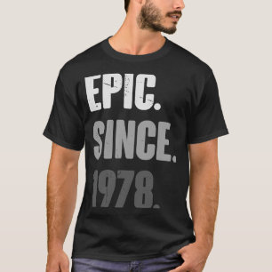 Camiseta Vintage de 45 anos 1978 Aniversário 45º Decoração