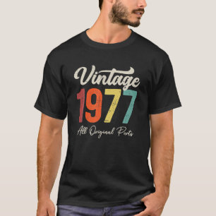 Camiseta Vintage de 46 anos 1977 46ª Decoração de aniversár