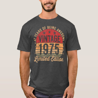 Camiseta Vintage de 47 anos 1975 Limited Edition 47th Birt