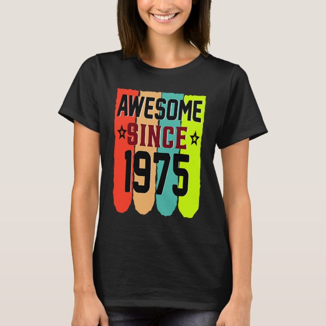 Camiseta Vintage de 48 anos 1975 48º aniversário (Frente)