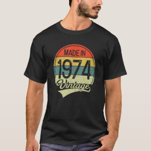 Camiseta Vintage De 49 Anos De 1974 Feita Em 1974 49º Nasci
