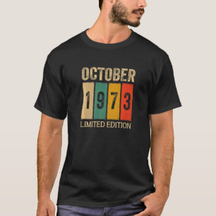 Camiseta Vintage de 49 anos outubro de 1973